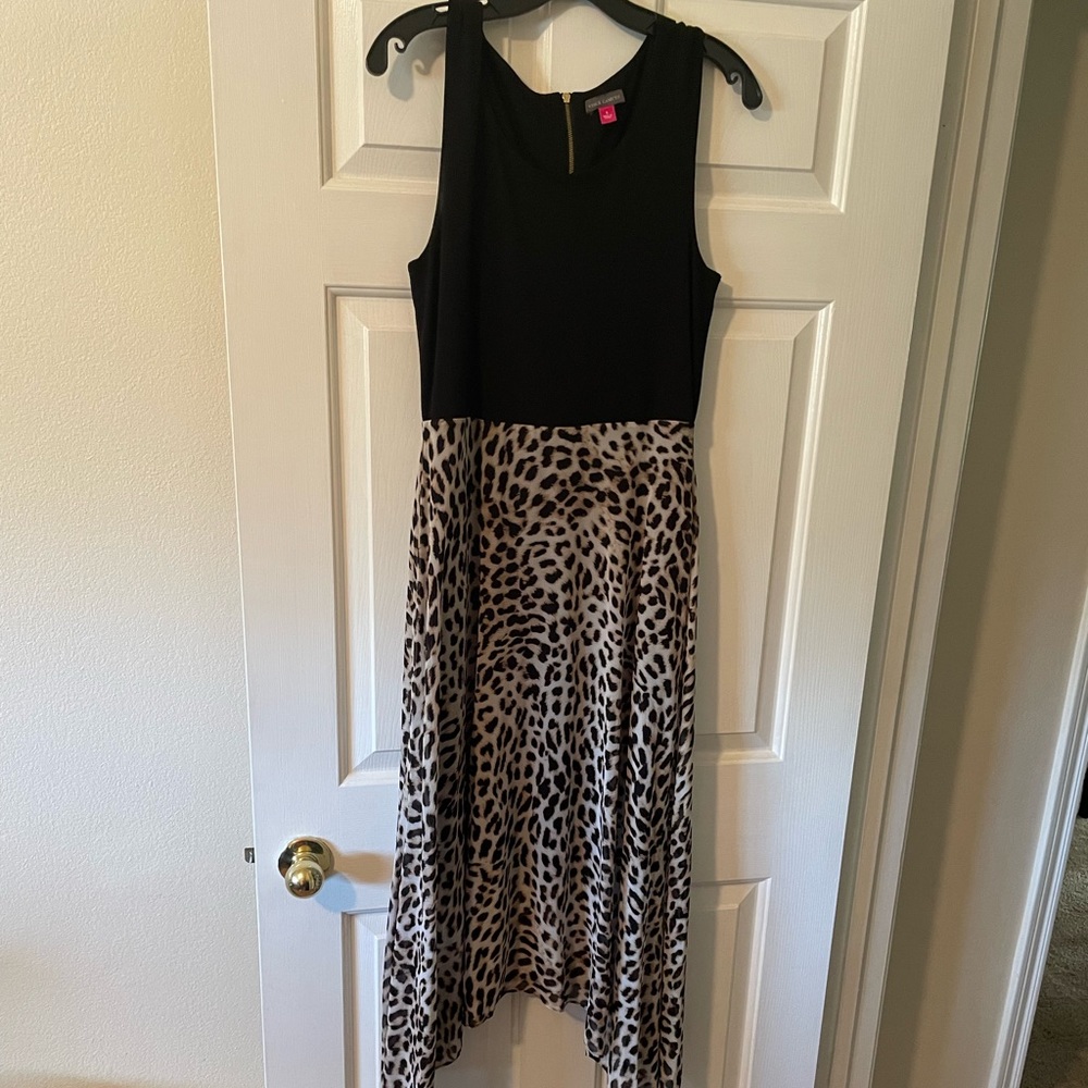 Vince camuto dress small, leopard print